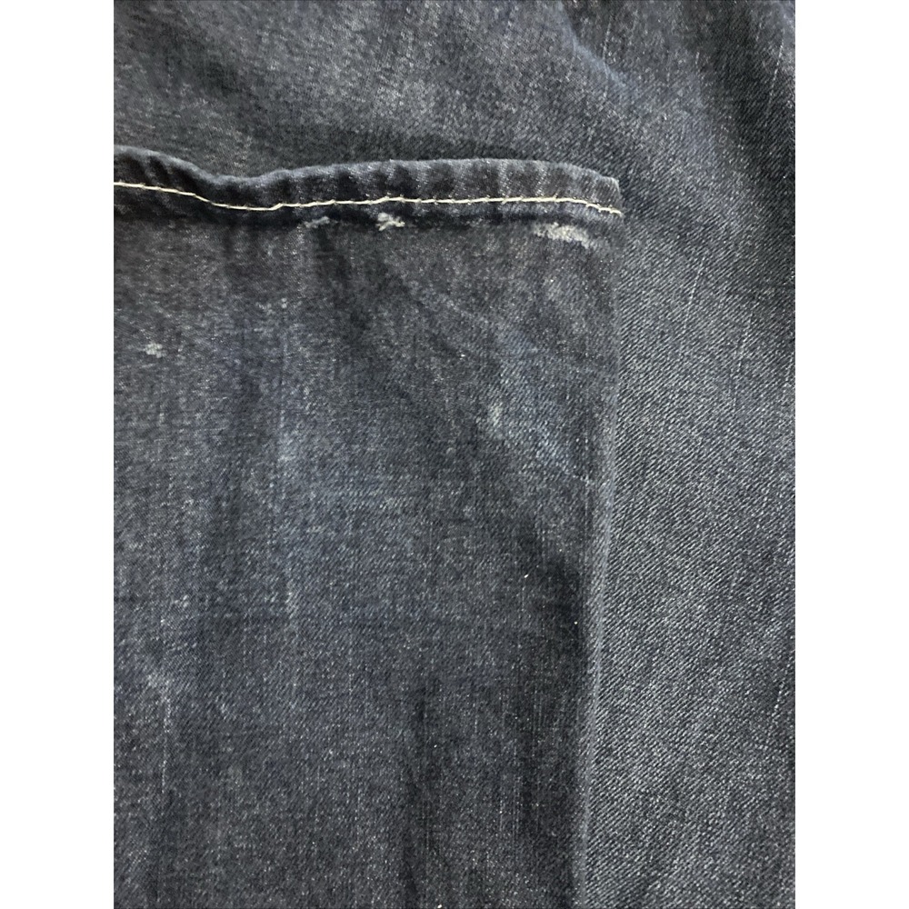 True Religion Boot Cut Blue Denim Jeans Men's Size 42x32 Wide Leg Flap Pockets - Picture 16 of 16